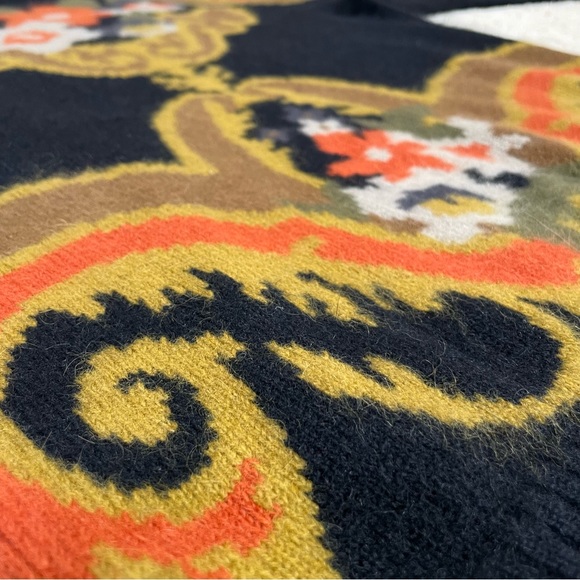 Vintage Mondi Wool Angora Blend Floral Filigree Design Crewneck Sweater - Picture 10 of 15